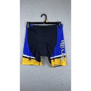 Pactimo Parvilla Team Cycling Shorts Mens XL Blue Yellow Padded‎ Road Bike